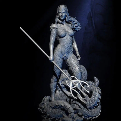 100mm 3D Print Model Kit Beautiful Girl Woman Queen of the Sea Unpainted - Model-Fan-Store