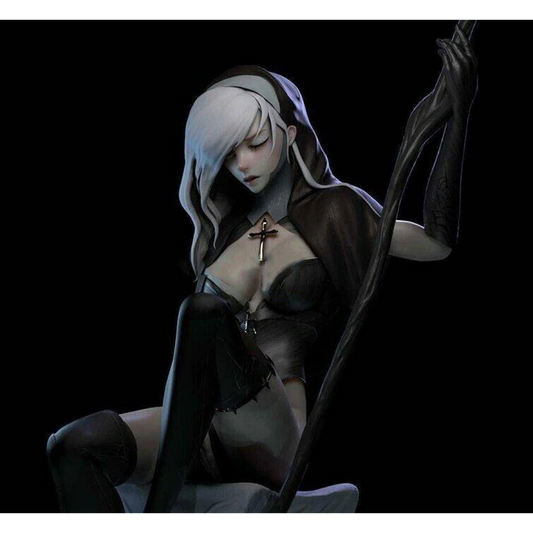 100mm 3D Print Model Kit Beautiful Girl Woman Witch Wanderer Unpainted - Model-Fan-Store