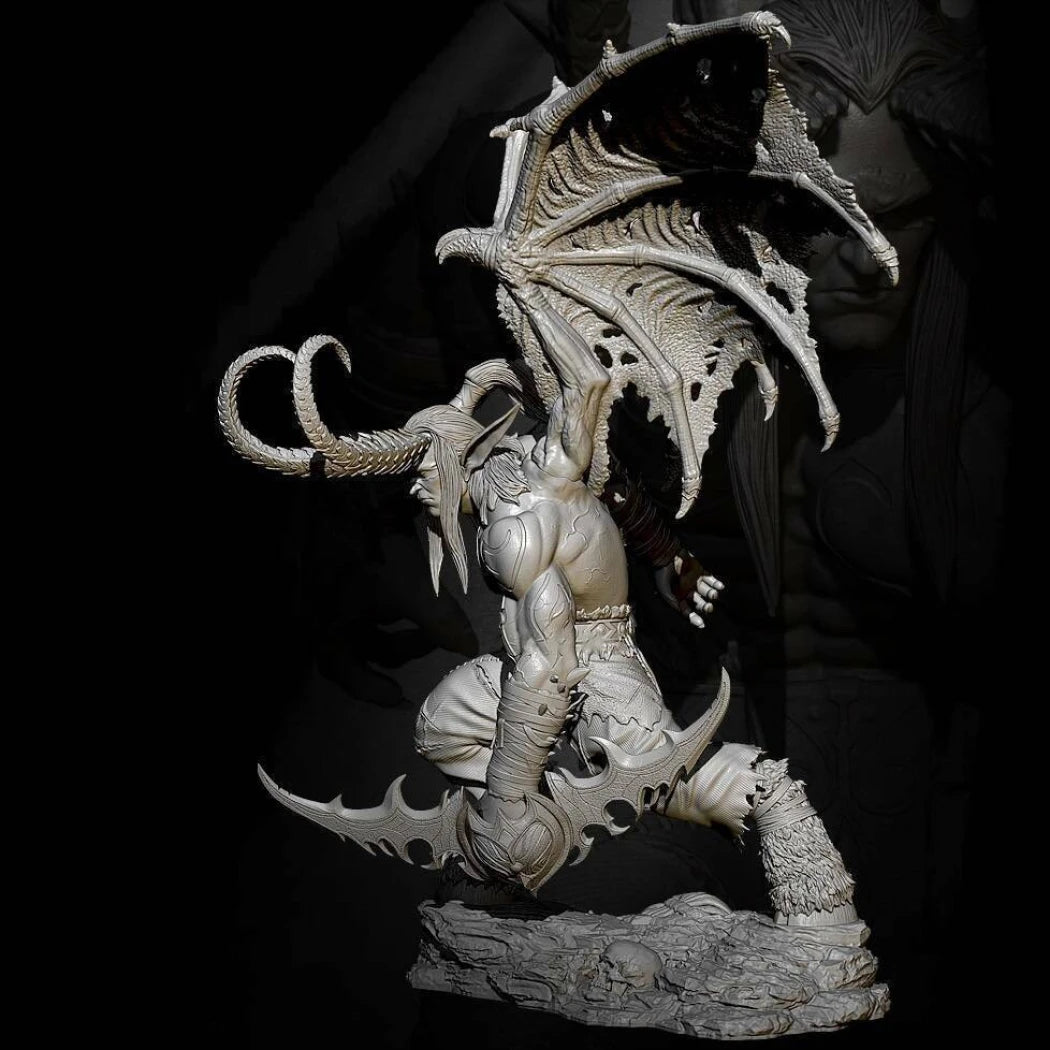 100mm 3D Print Model Kit Warrior Demon Illidan Warcraft Unpainted - Model-Fan-Store