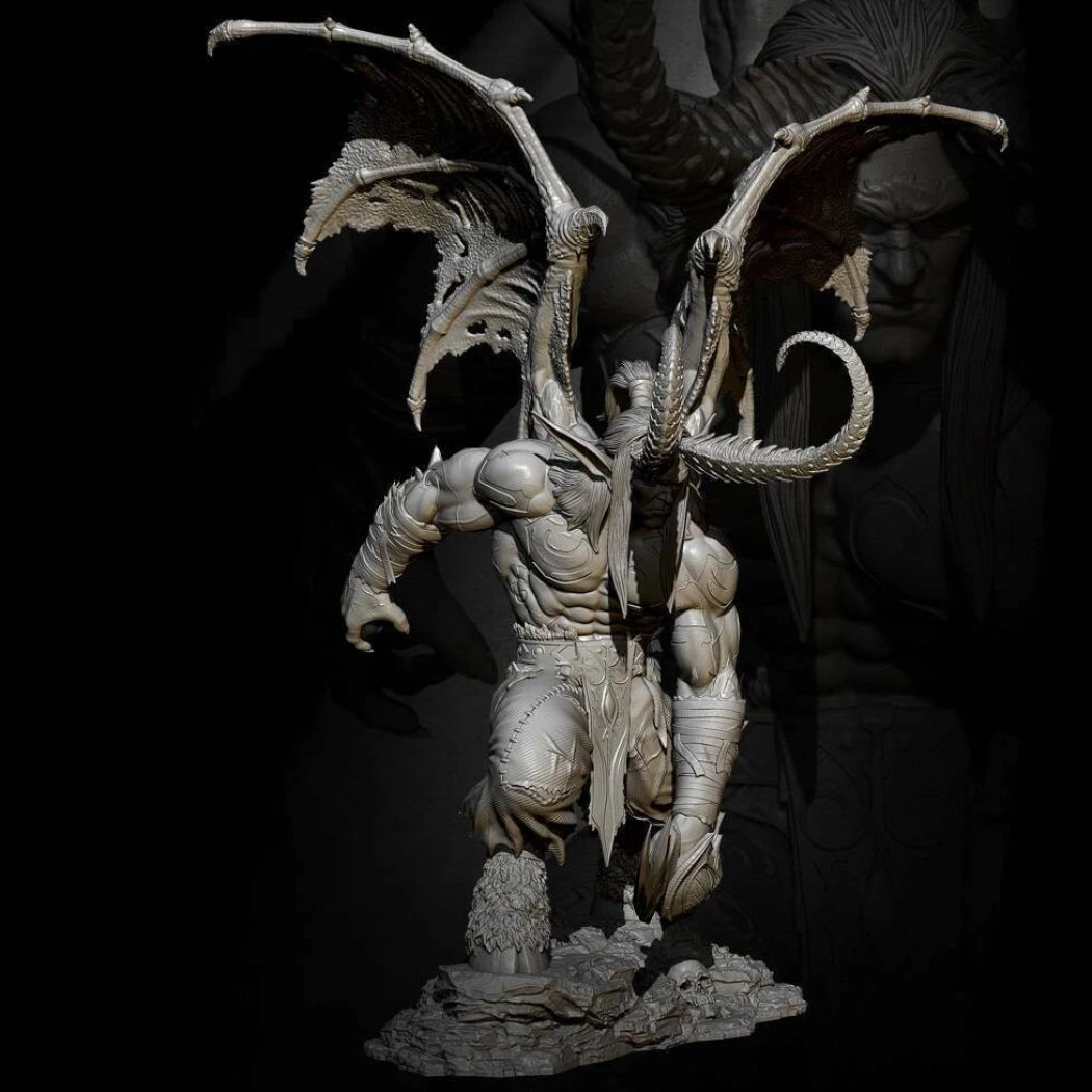 100mm 3D Print Model Kit Warrior Demon Illidan Warcraft Unpainted - Model-Fan-Store