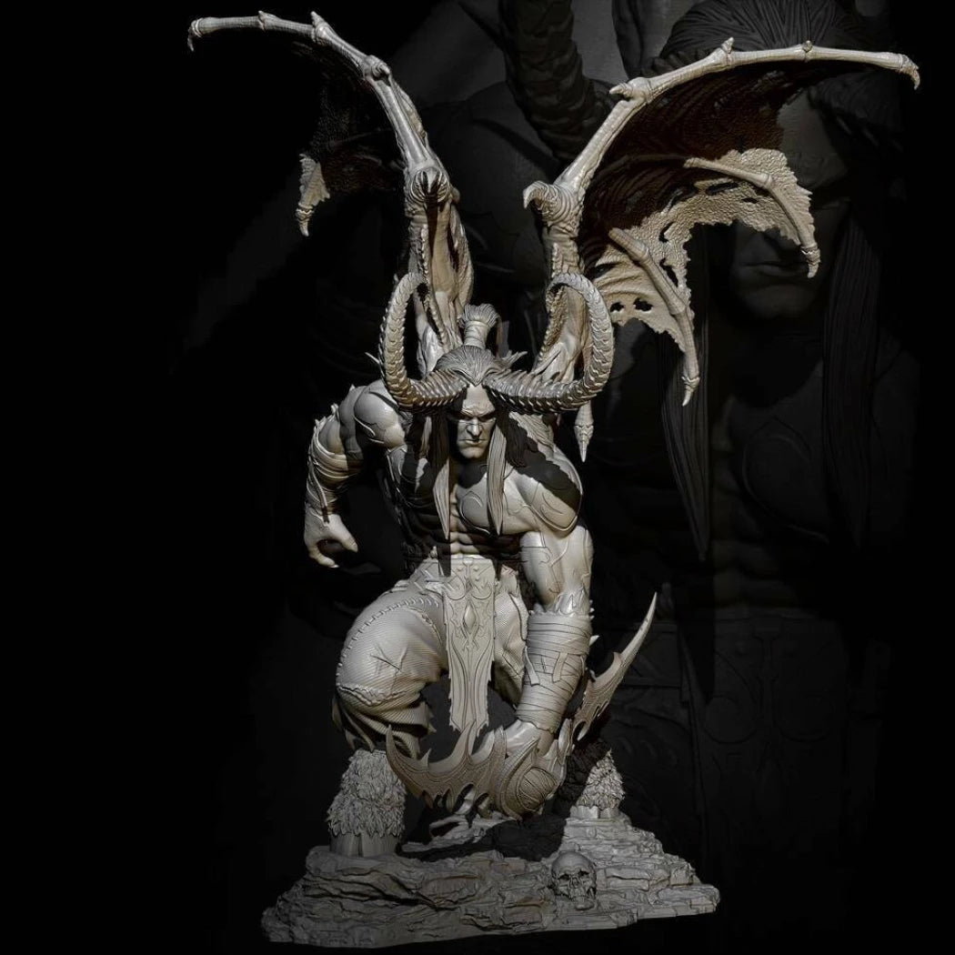 100mm 3D Print Model Kit Warrior Demon Illidan Warcraft Unpainted - Model-Fan-Store