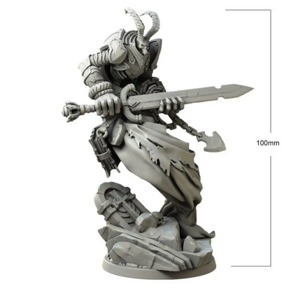 100mm 3D Print Model Kit Warrior Necromancer Guardian Unpainted - Model-Fan-Store