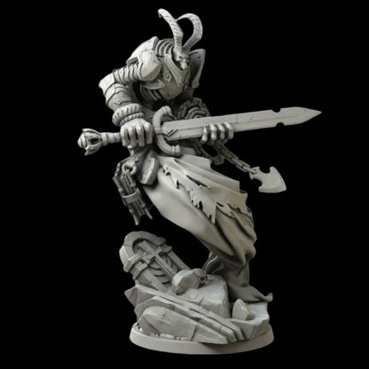 1/18 100mm 3D Print Model Kit Warrior Necromancer Guardian Fantasy Unpainted