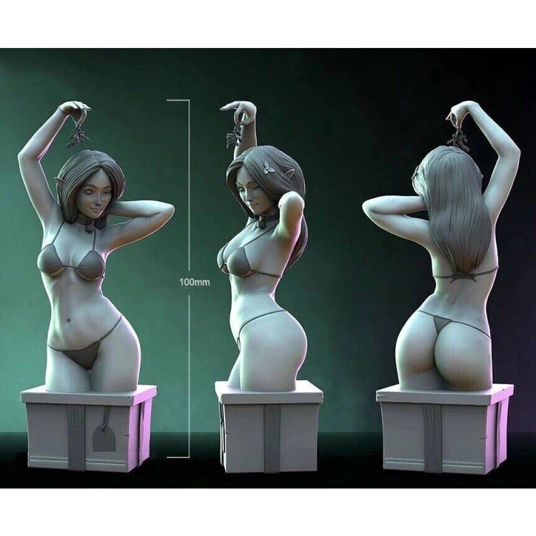 100mm BUST 3D Print Model Kit Beautiful Girl Woman Dancer Elf Unpainted - Model-Fan-Store