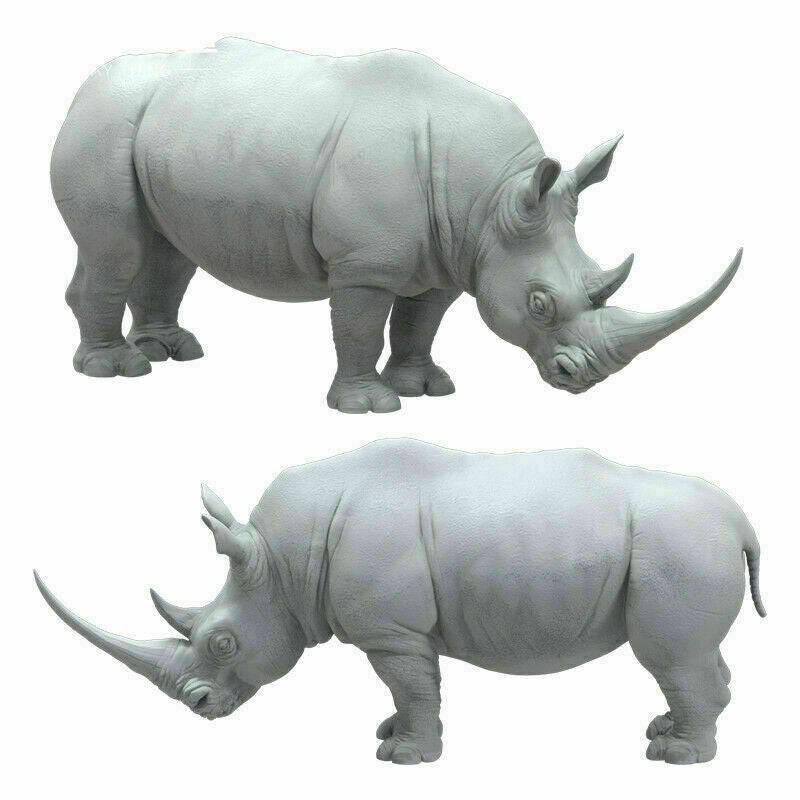 120mm 3D Print Model Kit Animal Rhinoceros Rhino Unpainted - Model-Fan-Store