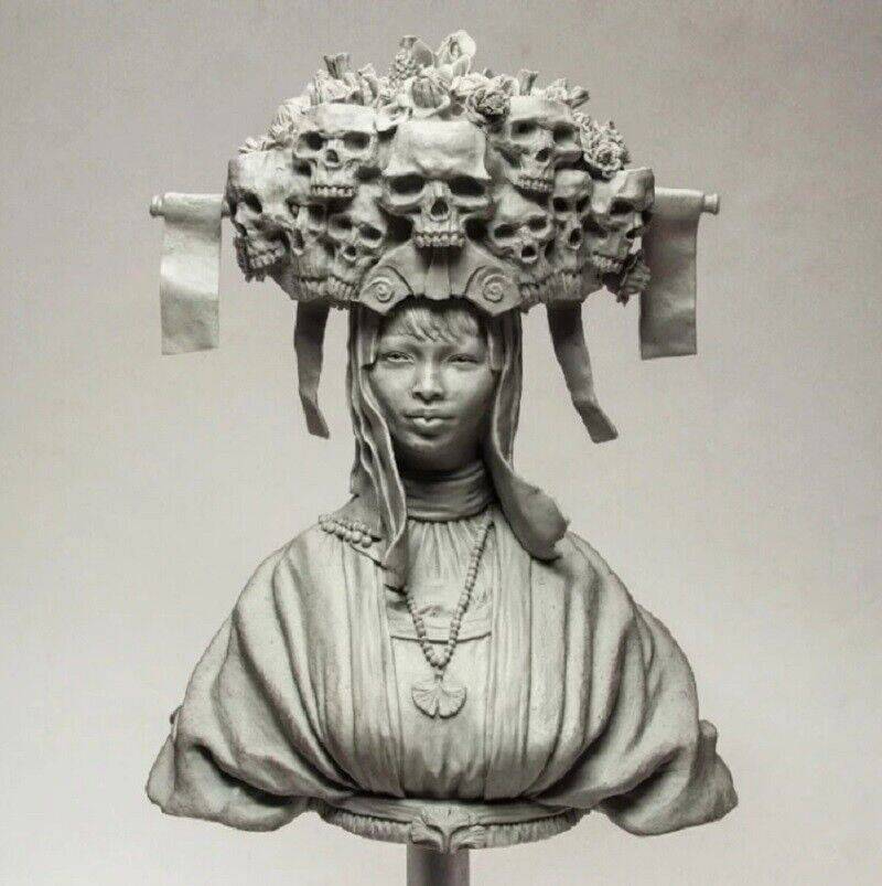 130mm BUST Resin Model Kit Girl Flower Queen Fantasy Theme Unpainted - Model-Fan-Store