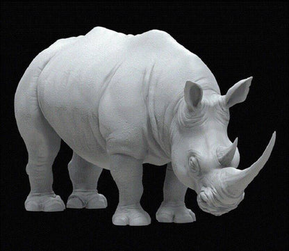 180mm 3D Print Model Kit Animal Rhinoceros Rhino Unpainted - Model-Fan-Store