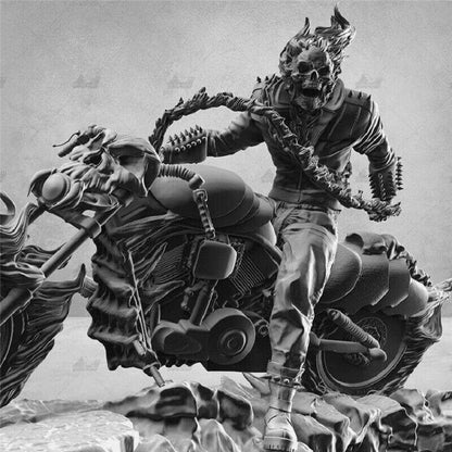 220x200x350mm 3D Print Superhero Model Kit Ghost Rider Unpainted - Model-Fan-Store