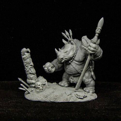 40mm Resin Model Kit MASTER THUNDERING RHINO Warrior Unpainted - Model-Fan-Store