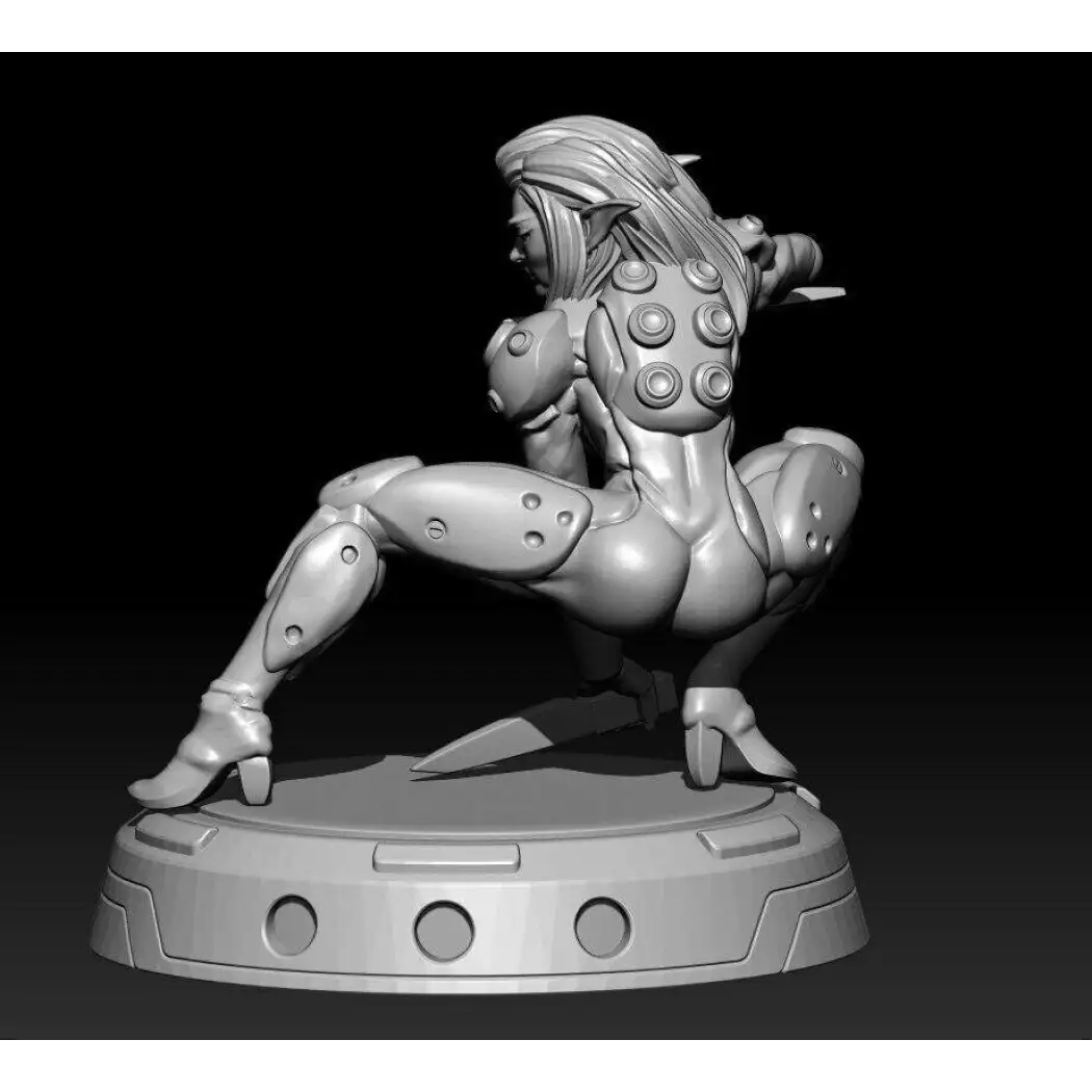 50mm 3D Print Model Kit Elf Girl Warrior Warcraft Unpainted - Model-Fan-Store