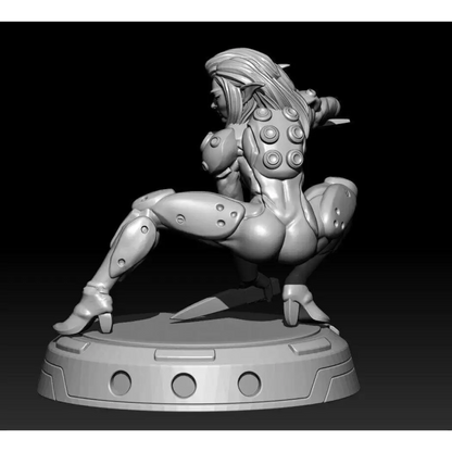 50mm 3D Print Model Kit Elf Girl Warrior Warcraft Unpainted - Model-Fan-Store