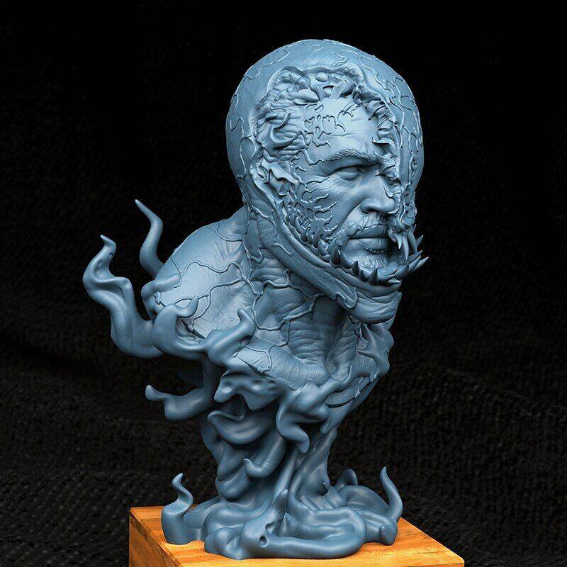 50mm BUST 3D Print Model Kit Alien Hunter Warrior Venom Unpainted A28 A28 - Model-Fan-Store