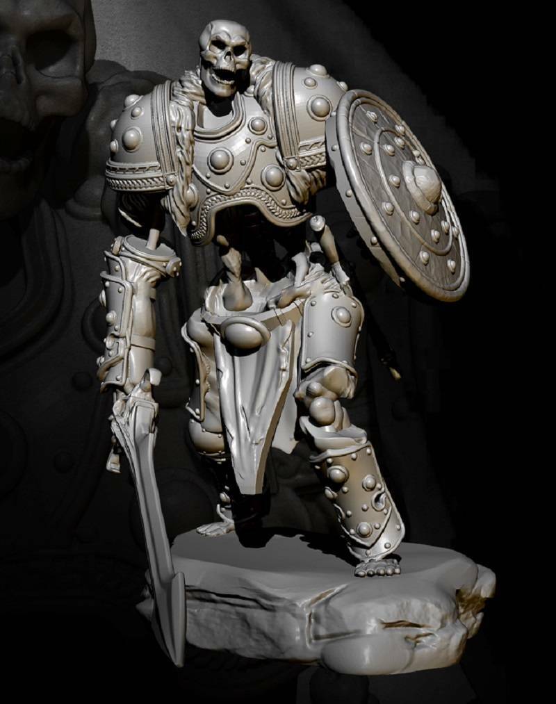 50mm Resin Model Kit Warrior Demon Skeleton Unpainted - Model-Fan-Store