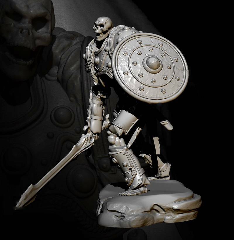 50mm Resin Model Kit Warrior Demon Skeleton Unpainted - Model-Fan-Store