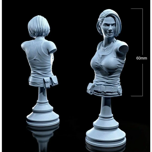 60mm 3D Print Model Kit Beautiful Girl Jill Zombie Apocalypse Unpainted - Model-Fan-Store