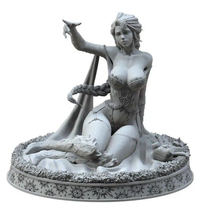 60mm 3D Print Model Kit Beautiful Girl Woman Frozen Elsa Fantasy Unpainted - Model-Fan-Store