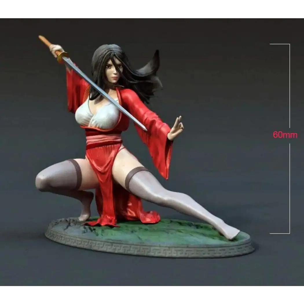 60mm 3D Print Model Kit Modern Asian Beautiful Girl Woman Fencer Unpainted - Model-Fan-Store