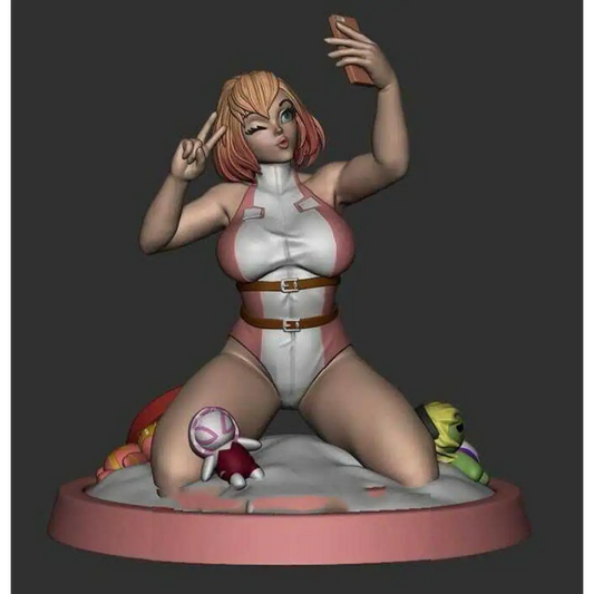 60mm 3D Print Model Kit Modern Beautiful Girl Woman Unpainted - Model-Fan-Store