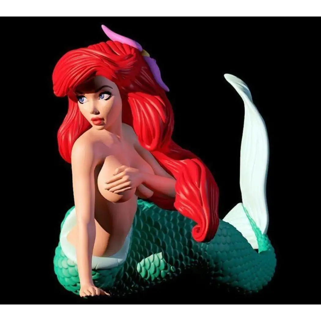 60mm 3D Print model Kit Nudes Beautiful Girl Woman Mermaid Fairy Tales Unpainted - Model-Fan-Store