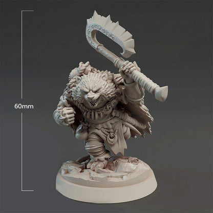 60mm 3D Print Model Kit Pandaren Warrior Warcraft Unpainted - Model-Fan-Store