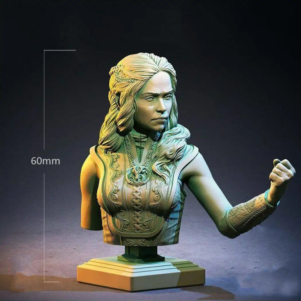 60mm BUST 3D Print Model Kit Beautiful Girl Woman Mother of Dragons Unpainted - Model-Fan-Store