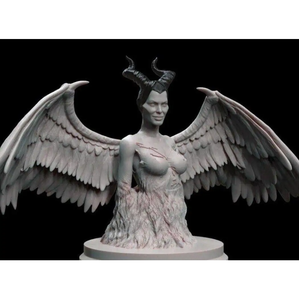 60mm BUST 3D Print Model Kit Girl Mistress of Darkness Unpainted - Model-Fan-Store