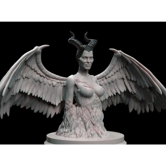 60mm BUST 3D Print Model Kit Girl Mistress of Darkness Unpainted - Model-Fan-Store