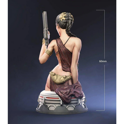 60mm BUST 3D Print Model Kit Modern Beautiful Girl Woman Shooter Unpainted - Model-Fan-Store