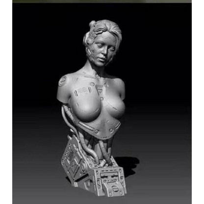 60mm BUST Resin Model Kit Beautiful Girl Woman Android Robot Unpainted - Model-Fan-Store