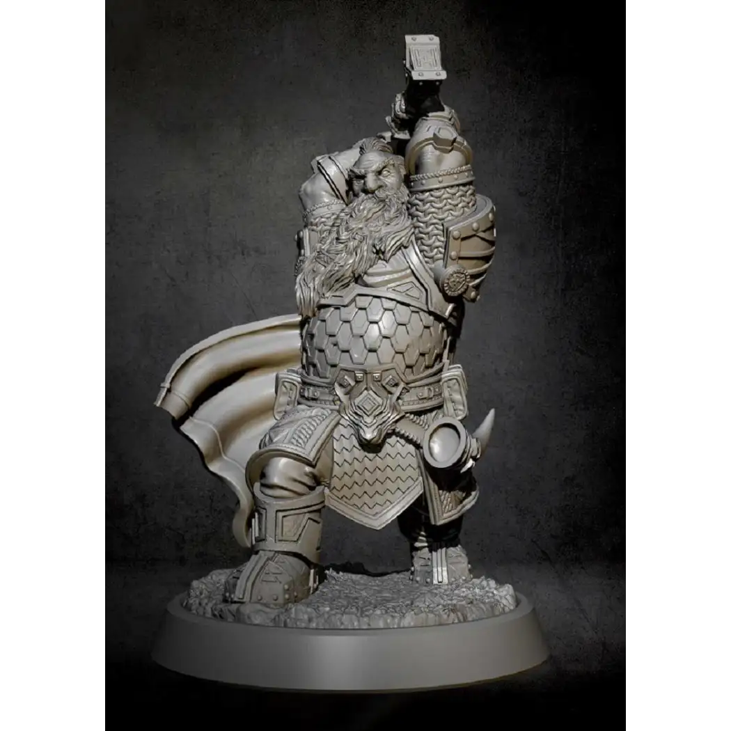 65mm Resin Model Kit Warrior Dwarf Warcraft Unpainted - Model-Fan-Store