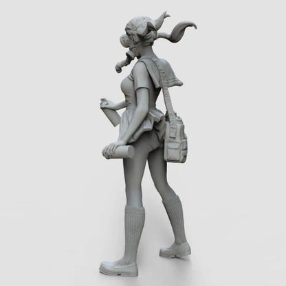 69mm Resin Model Kit Modern Asian Beautiful Girl Street Art Unpainted - Model-Fan-Store