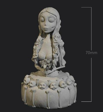 70mm BUST 3D Print Model Kit Girl El Día de Muertos Unpainted - Model-Fan-Store