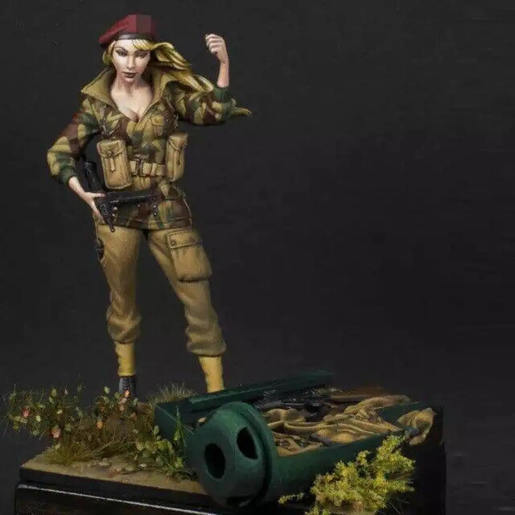 70mm Resin Model Kit Beautiful Girl Woman Soldier Unpainted - Model-Fan-Store