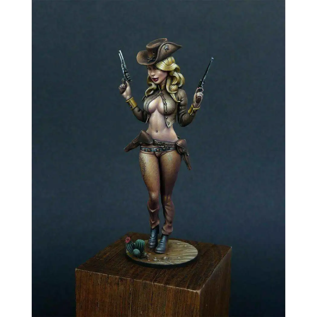 70mm Resin Model Kit Beautiful Girl Woman Texas Ranger Unpainted - Model-Fan-Store