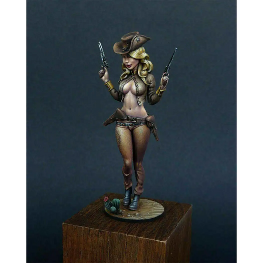 70mm Resin Model Kit Beautiful Girl Woman Texas Ranger Unpainted - Model-Fan-Store