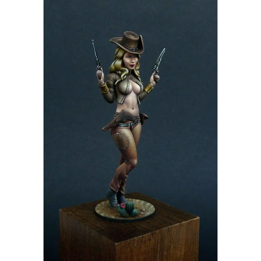 70mm Resin Model Kit Beautiful Girl Woman Texas Ranger Unpainted - Model-Fan-Store