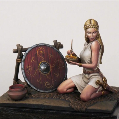 70mm Resin Model Kit Russian Slavic Beautiful Girl Viking Unpainted - Model-Fan-Store