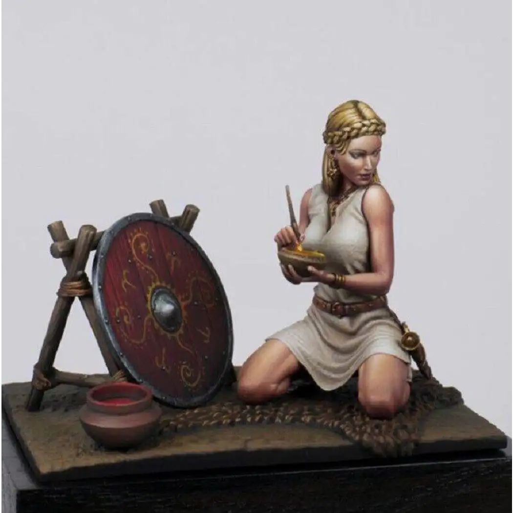 70mm Resin Model Kit Russian Slavic Beautiful Girl Viking Unpainted - Model-Fan-Store