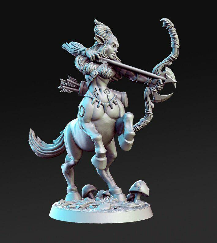 75mm Resin Model Kit Beautiful Girl Archer Centaur Unpainted - Model-Fan-Store