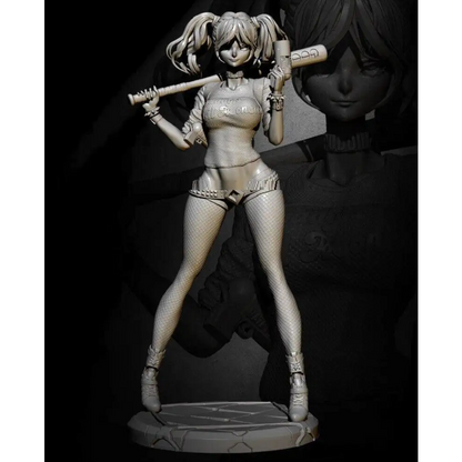 75mm Resin Model Kit Beautiful Girl Woman Harley Quinn Unpainted - Model-Fan-Store