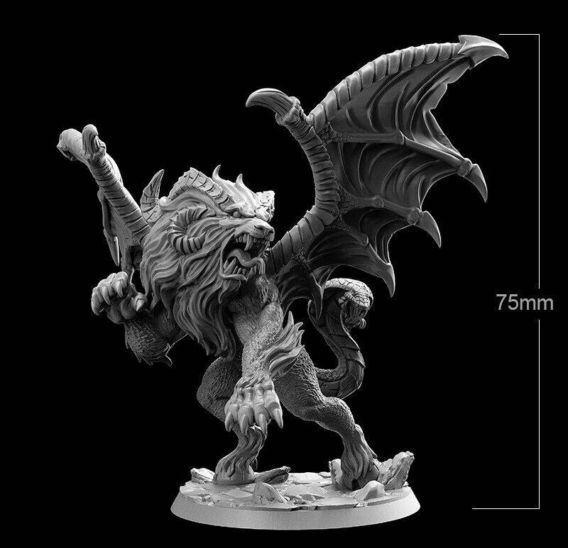 75mm Resin Model Kit Monster Beast with a Lion's Head Unpainted - Model-Fan-Store