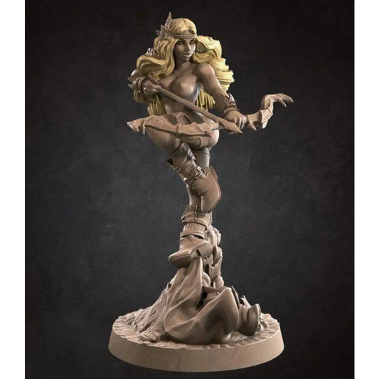 75mm Resin Model Kit Nudes Beautiful Girl Woman Archer Huntress Unpainted - Model-Fan-Store