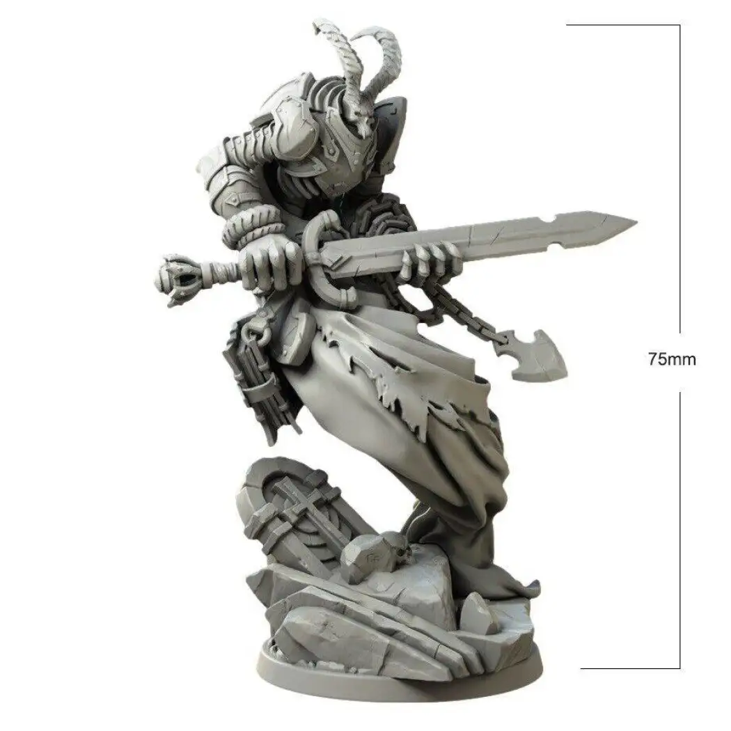 75mm Resin Model Kit Warrior Necromancer Guardian Unpainted - Model-Fan-Store