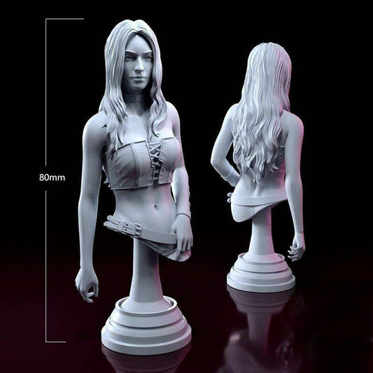 80mm BUST 3D Print Model Kit Modern Beautiful Girl Woman Unpainted - Model-Fan-Store