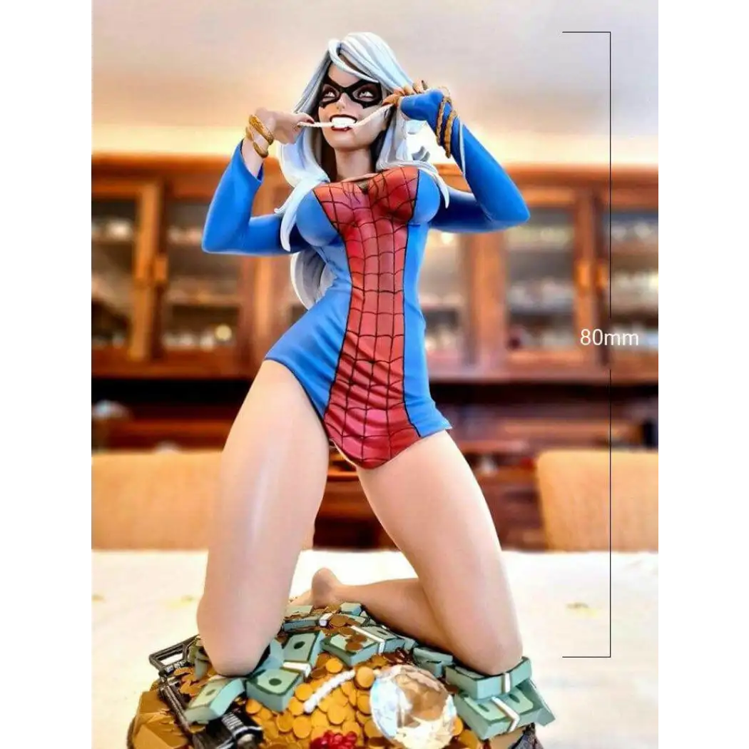 80mm BUST 3D Print Superhero Model Kit Spider-Girl Beautiful Girl Unpainted - Model-Fan-Store