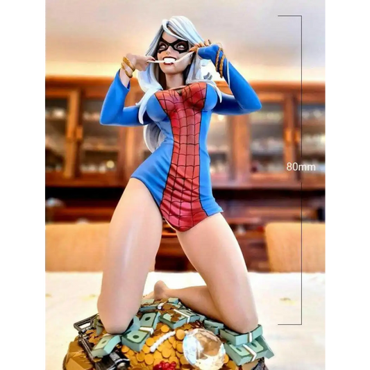 80mm BUST 3D Print Superhero Model Kit Spider-Girl Beautiful Girl Unpainted - Model-Fan-Store