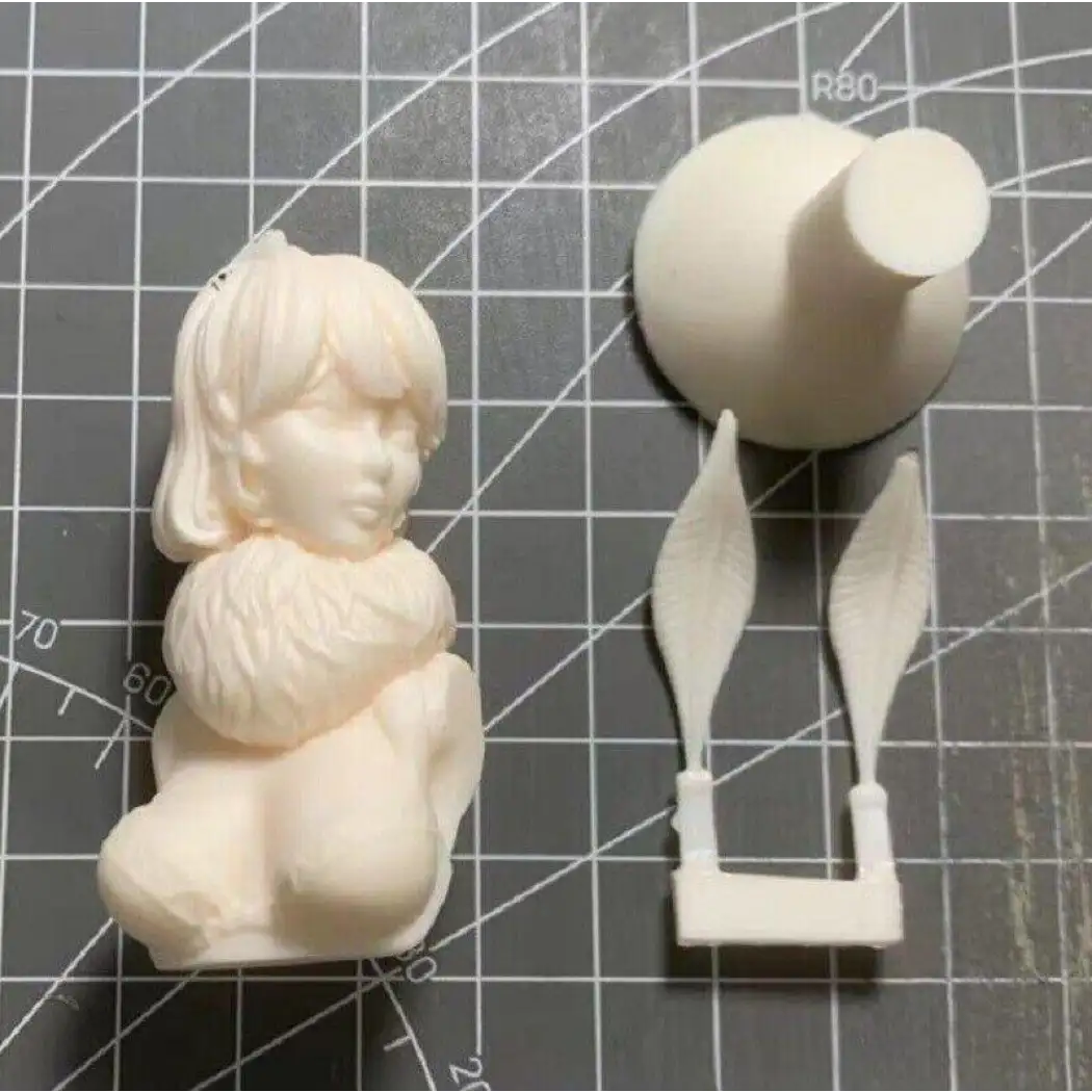 80mm BUST Resin Model Kit Beautiful Girl Woman Leaf Fall Unpainted - Model-Fan-Store