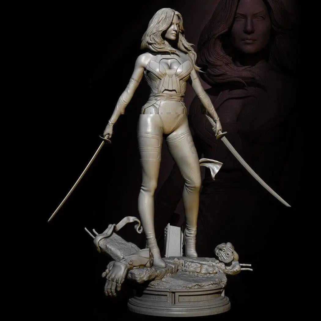 80mm Resin Model Kit Beautiful Girl Woman Warrior Unpainted - Model-Fan-Store