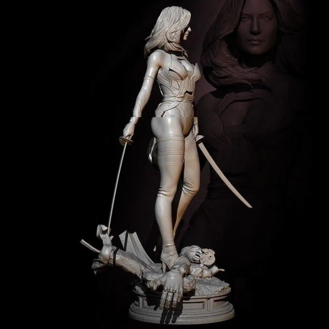 80mm Resin Model Kit Beautiful Girl Woman Warrior Unpainted - Model-Fan-Store