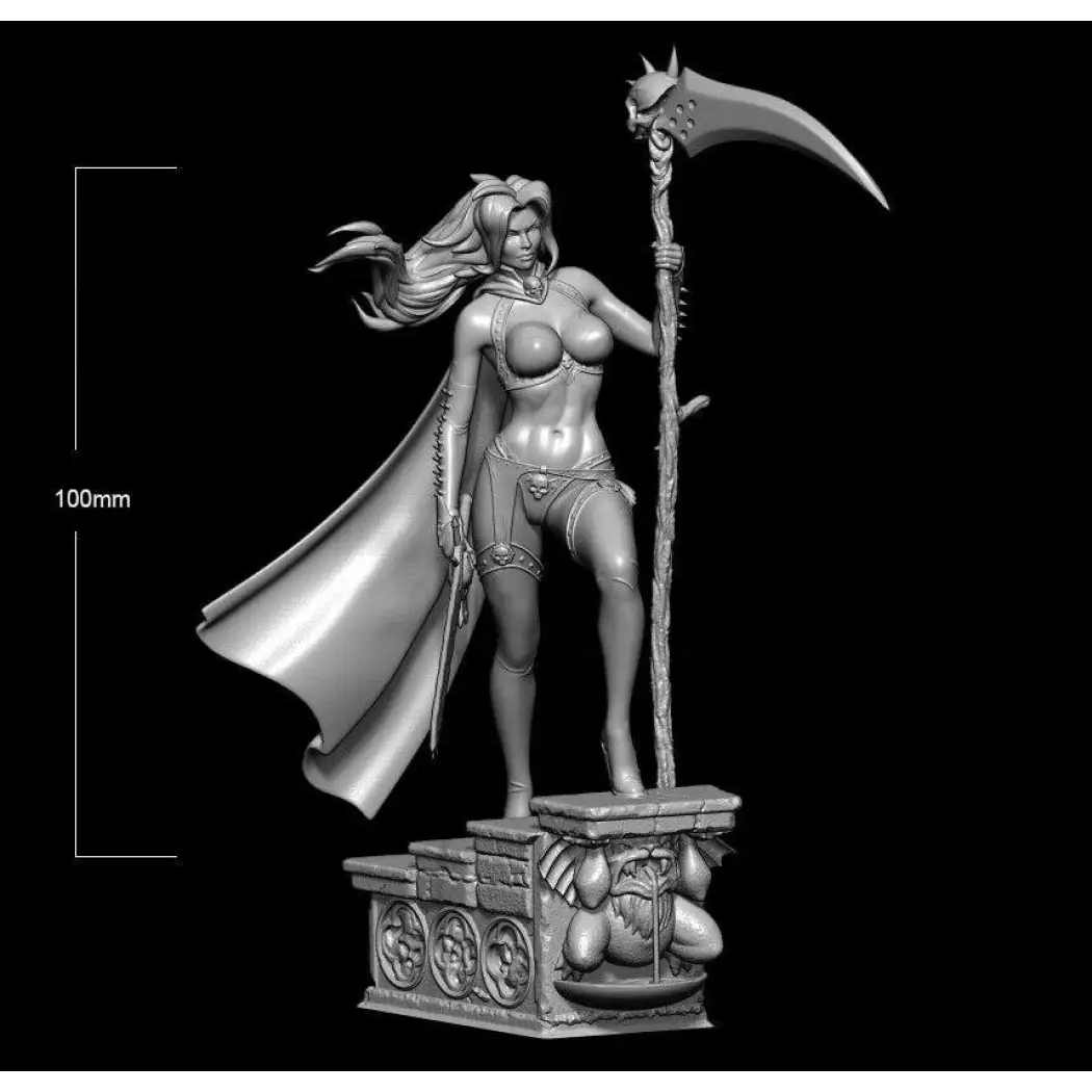 1/18 100mm 3D Print model Kit Beautiful Girl Warrior Barbarian Unpainted - Model-Fan-Store